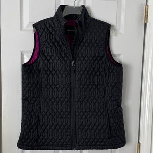 Lands End Black Lightweight Primaloft Vest